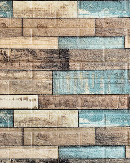 10Pcs 3D Brick Wall Stickers DIY Self Adhensive Decor Foam Waterproof Wall Covering Wallpaper for TV Background Kids Living Room