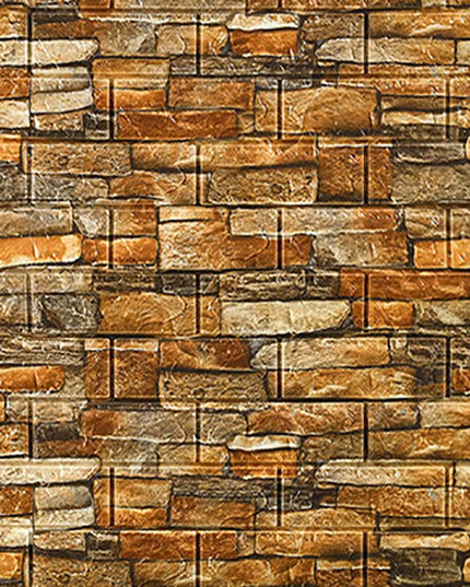 10Pcs 3D Brick Wall Stickers DIY Self Adhensive Decor Foam Waterproof Wall Covering Wallpaper for TV Background Kids Living Room