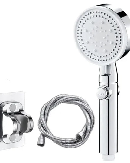 High Pressure Shower Head 5 Modes Adjustable Showerheads with Hose Water Saving One-Key Stop Spray Nozzle Bathroom Accessories