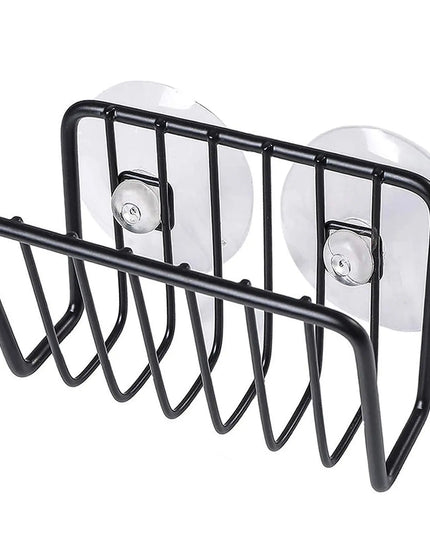 Self-Draining Sponge Holder with Suction Cup for Kitchen Sink Stainless Steel Sink Caddy Organizer Bathroom Kitchen Accessories