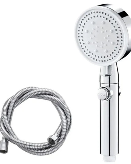 High Pressure Shower Head 5 Modes Adjustable Showerheads with Hose Water Saving One-Key Stop Spray Nozzle Bathroom Accessories