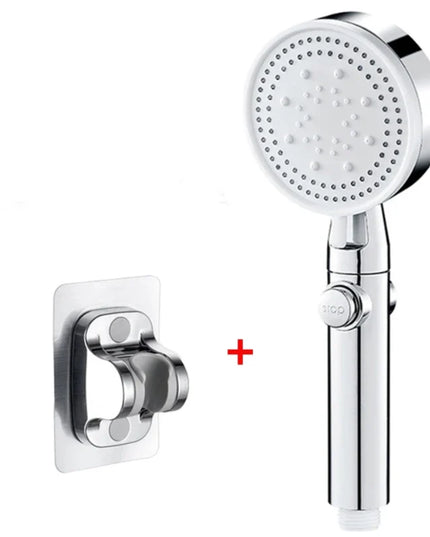 High Pressure Shower Head 5 Modes Adjustable Showerheads with Hose Water Saving One-Key Stop Spray Nozzle Bathroom Accessories