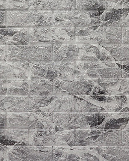 10Pcs 3D Brick Wall Stickers DIY Self Adhensive Decor Foam Waterproof Wall Covering Wallpaper for TV Background Kids Living Room