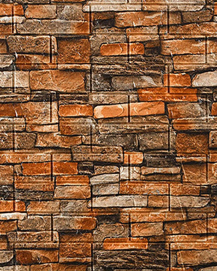 10Pcs 3D Brick Wall Stickers DIY Self Adhensive Decor Foam Waterproof Wall Covering Wallpaper for TV Background Kids Living Room