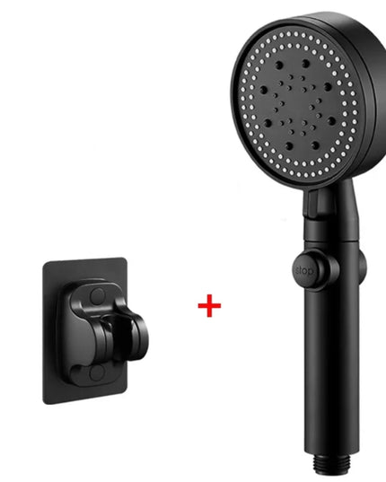 High Pressure Shower Head 5 Modes Adjustable Showerheads with Hose Water Saving One-Key Stop Spray Nozzle Bathroom Accessories