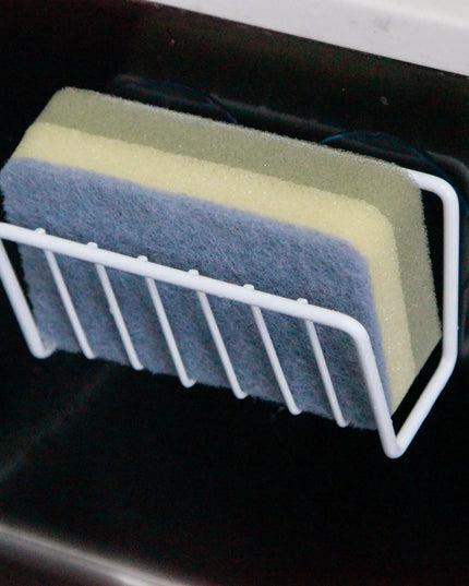 Self-Draining Sponge Holder with Suction Cup for Kitchen Sink Stainless Steel Sink Caddy Organizer Bathroom Kitchen Accessories