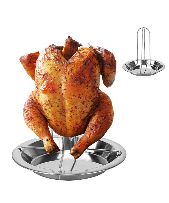 Roasting Grill Stand Chicken Roaster Rack Kitchen Outdoor BBQ Tools Carbon Steel Non-stick Grilled Chicken Plate