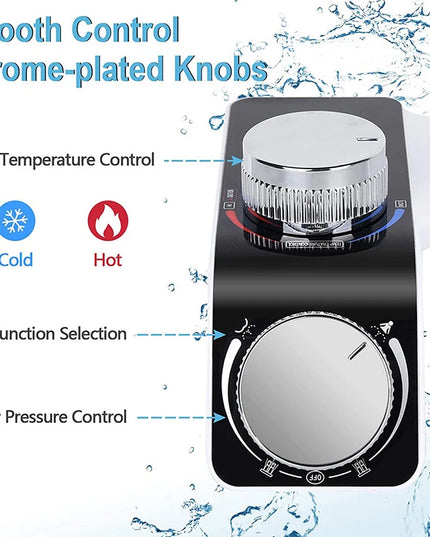 Bidet Toilet Seat Attachment Non-Electric Self-Cleaning Dual Nozzles Wash Hot Cold Mixer Water Lady Bathroom Accessories Sprayer