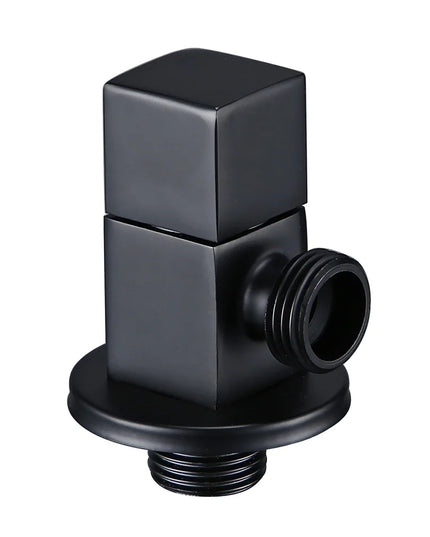 Brass Titanium g1/2 toilet flush Solid Brass Quarter Turn Polished Chrome angle valve black Bathroom accessories