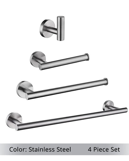 Brushed Gold Bathroom Accessories Set Hardware Kit Wall Mount Hand Towel Bar Rack Toilet Roll Paper Holder Robe Hook Hanger