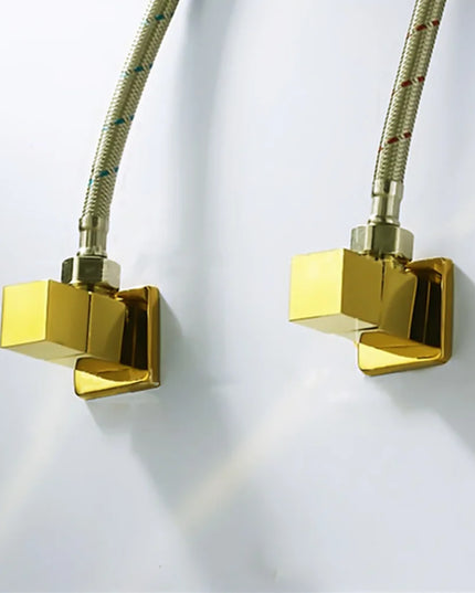 Brass Titanium g1/2 toilet flush Solid Brass Quarter Turn Polished Chrome angle valve black Bathroom accessories