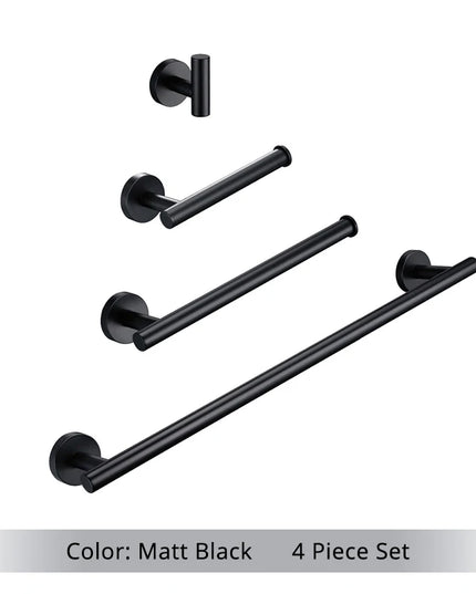 Brushed Gold Bathroom Accessories Set Hardware Kit Wall Mount Hand Towel Bar Rack Toilet Roll Paper Holder Robe Hook Hanger