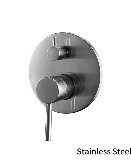 Black Gold chrome Round Solid Brass Concealed 2 Way Diverter Shower Valve Mixer Water Tap Bathroom Accessories Water Faucets