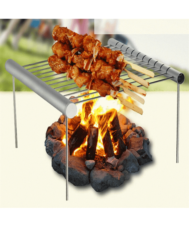 New Arrive Mini Pocket BBQ Grill Portable Stainless Steel BBQ Grill Folding BBQ Grill Barbecue Accessories For Home Park Use 2