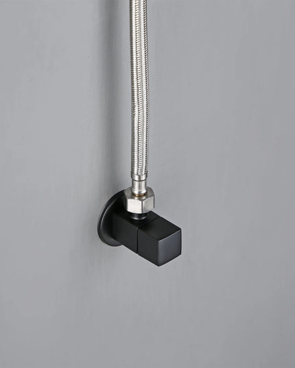 Brass Titanium g1/2 toilet flush Solid Brass Quarter Turn Polished Chrome angle valve black Bathroom accessories