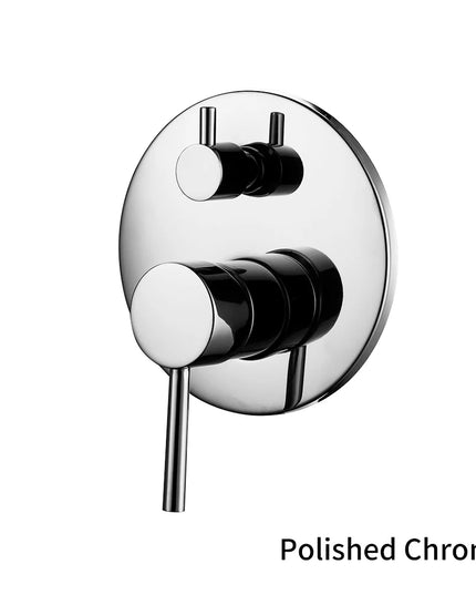 Black Gold chrome Round Solid Brass Concealed 2 Way Diverter Shower Valve Mixer Water Tap Bathroom Accessories Water Faucets