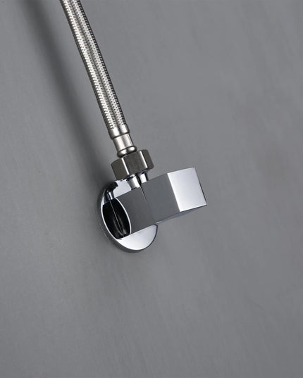 Brass Titanium g1/2 toilet flush Solid Brass Quarter Turn Polished Chrome angle valve black Bathroom accessories