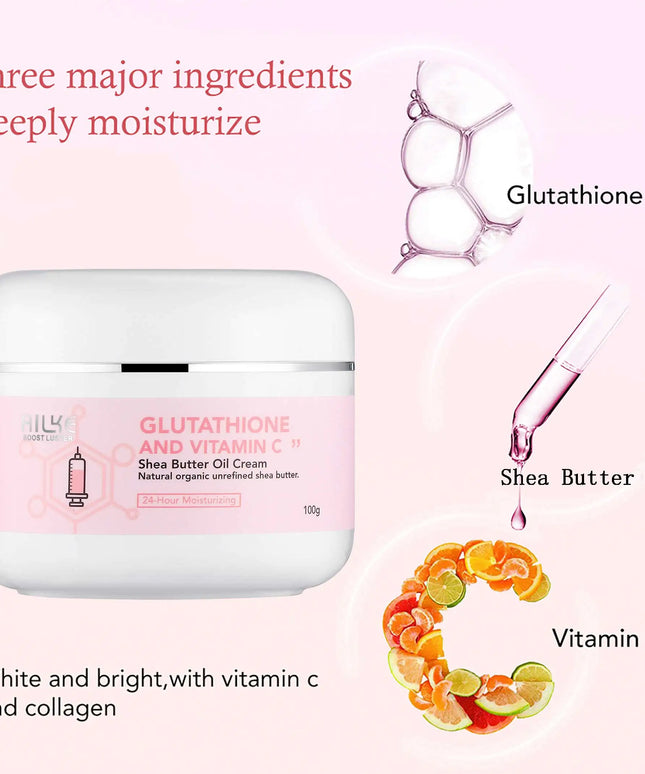 AILKE Whitening And Lightening Cream, Suitable For Face And Body , Shea Butter Oil Natural Intense Hydrating Repair Cracked Skin