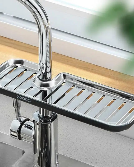 Stainless Steel Shelf Kitchen Faucet Rack Sink Rag Drain Basket Hanging Storage Rack Bathroom Accessories