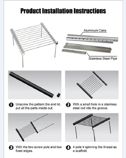 New Arrive Mini Pocket BBQ Grill Portable Stainless Steel BBQ Grill Folding BBQ Grill Barbecue Accessories For Home Park Use 2