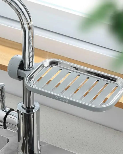 Stainless Steel Shelf Kitchen Faucet Rack Sink Rag Drain Basket Hanging Storage Rack Bathroom Accessories