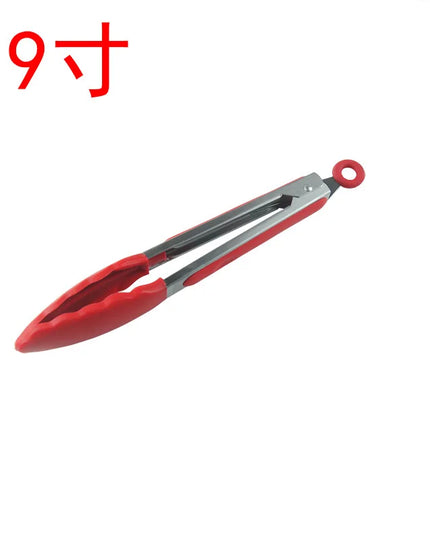 7/9/12inch Silicone Kitchen BBQ Tongs Stainless Steel Locking Cooking Tongs with Silicone Tips Non-Slip Food Tongs for Cooking