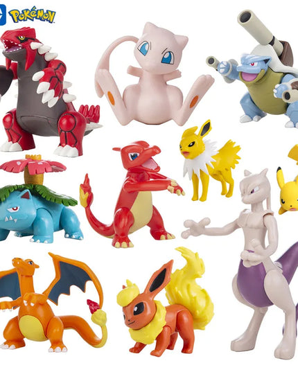 Pokemon 4-13Cm New Cartoons Movie Anime Figure Pikachu Mewtwo Charmander Blastoise Gurado Pet Action Model Toy Gifts