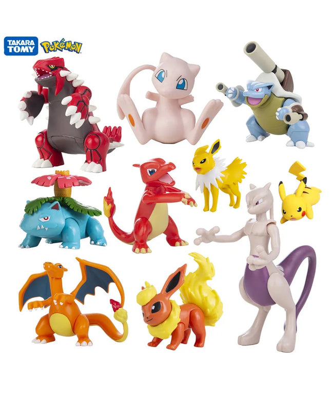 Pokemon 4-13Cm New Cartoons Movie Anime Figure Pikachu Mewtwo Charmander Blastoise Gurado Pet Action Model Toy Gifts