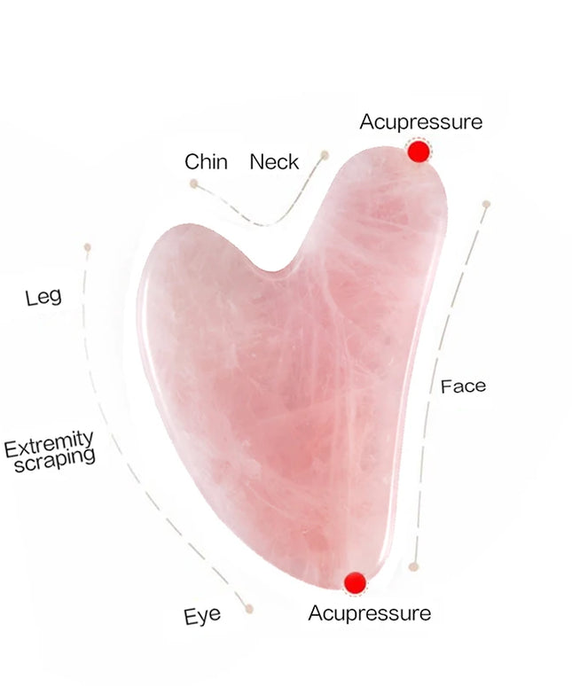 Natural Stone Jade Gouache Scraper Rose Quartz Facial Gua Sha Tools Neck Massager for Face Lifting Wrinkle Remover Beauty Health