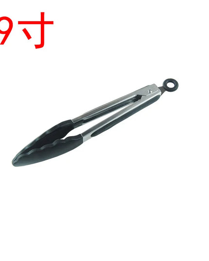 7/9/12inch Silicone Kitchen BBQ Tongs Stainless Steel Locking Cooking Tongs with Silicone Tips Non-Slip Food Tongs for Cooking