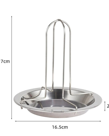 LMETJMA Chicken Roaster Rack With Bowl Carbon Steel Beer Can Chicken Turkey Roaster BBQ Grill Rack Stand Holder Tray KC0229