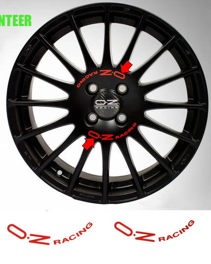 8Pcs OZ Racing Car Wheel Sticker Universal Auto Accessories