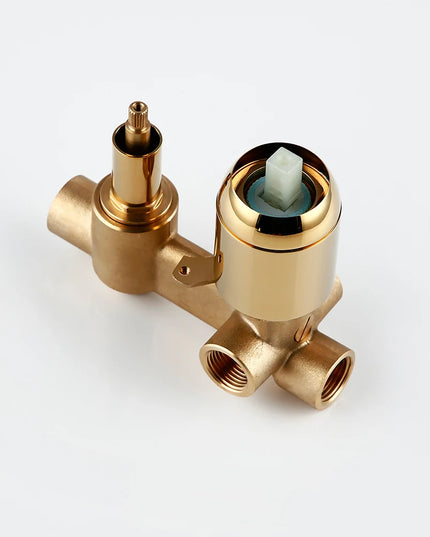 Black Gold chrome Round Solid Brass Concealed 2 Way Diverter Shower Valve Mixer Water Tap Bathroom Accessories Water Faucets