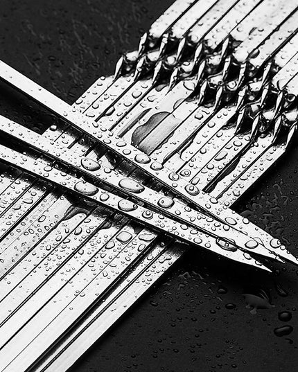 10/15Pcs Stainless Steel Barbecue Skewer Reusable BBQ Kebab Skewers  for Outdoor Camping Picnic Tools Cooking Tools