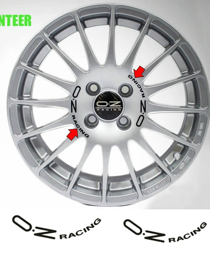 8Pcs OZ Racing Car Wheel Sticker Universal Auto Accessories
