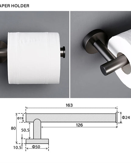 Bagnolux Stainless Steel Gun Gray Black Polished Chrome Brushed Gold Hanger Hook Towel Bar Paper Holder Bathroom Accessories