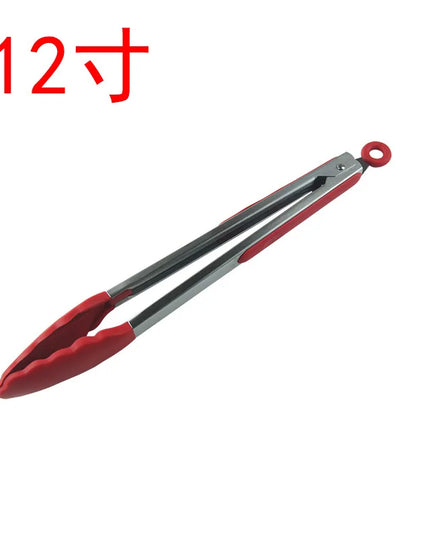 7/9/12inch Silicone Kitchen BBQ Tongs Stainless Steel Locking Cooking Tongs with Silicone Tips Non-Slip Food Tongs for Cooking
