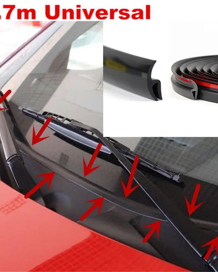 1.7m Car Wiper Front Windshield Panel Moulding Seal Strip for Honda Audi Benz Buick VW Skoda Mazda Ford Toyota BMW E46 E39 M5 X6