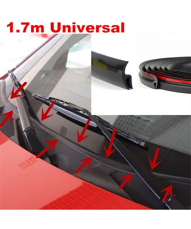 1.7m Car Wiper Front Windshield Panel Moulding Seal Strip for Honda Audi Benz Buick VW Skoda Mazda Ford Toyota BMW E46 E39 M5 X6