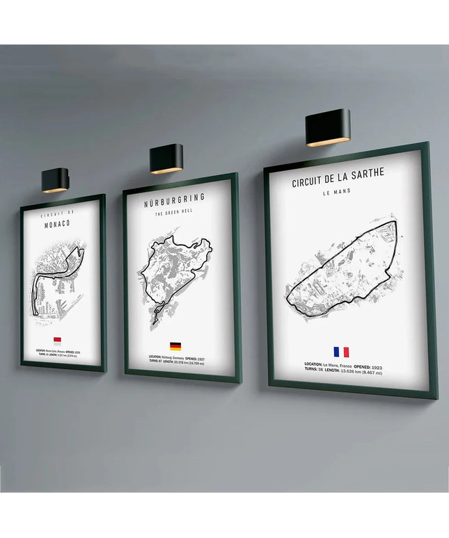 F1 Internationa Track Circuit Canvas Painting F1 Imola Wall Art Nordic Poster Aesthetic Motorsport Race Picture For Home Decor