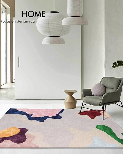 Modern Abstraction Carpets for Living Room Nordic Bedroom Decor Plush Carpet Home Art Floor Mat Large Area Thicken Non-slip Rug