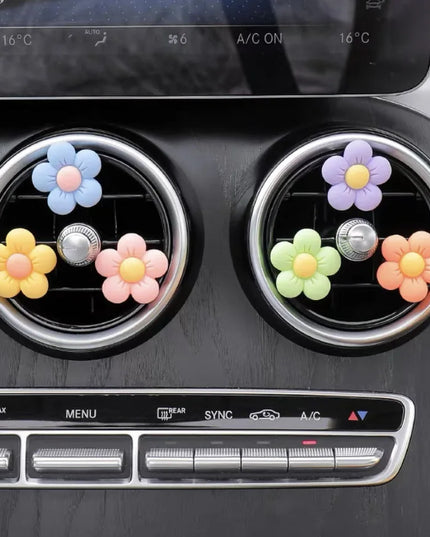 6/3/1PC Set Flower Car Outlet Vent Clip Small Daisy Air Conditioning Clip Car Interior Decoration Aromatherapy Perfume Clip Gift