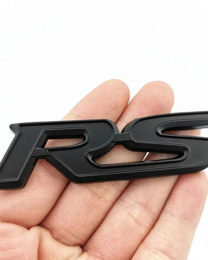3d Metal RS Sticker Letters Logo Car Front Grille Rear Trunk Emblem Badge For Car Sport RS Sticker Acceessories