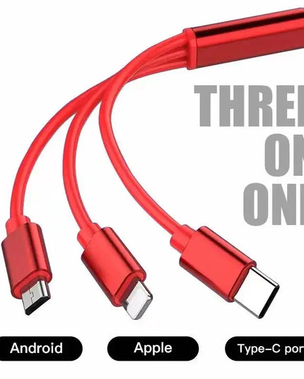 3 In 1 Micro USB Type C Charging Cable Multi Charger For Audi Sline A4 TT A6 A3 A8 Q3 Q5 Q7 Q8 A5 A6 C7 Q5 B9 B7 Car Accessories
