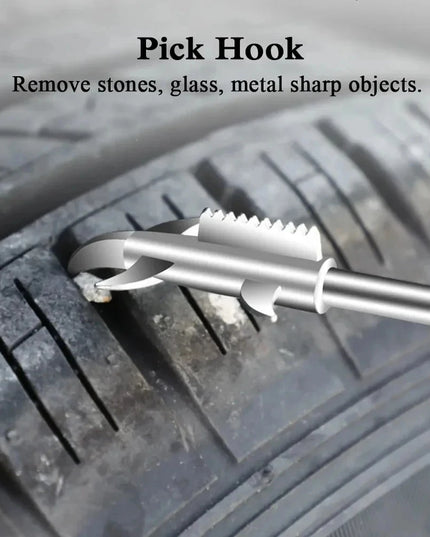 Car tire stone cleaning tool multifunctional tire stone cleaning hook stone picking device buckle picking hook removal stone