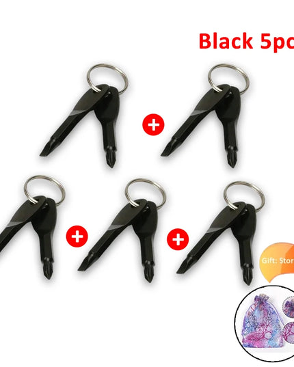 Emergency Key Screwdriver Outdoor Multifunctional Edc Tool Safety Protection Self Defense Prick Cone Combined Tool Set