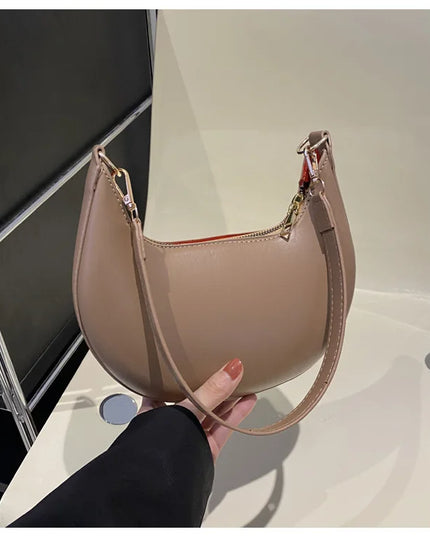 New Fashionable High-end Moon-shaped Baseball Bag Showing Luxury Women's Single Shoulder Bag Elegant lady Handbags bolso mujer