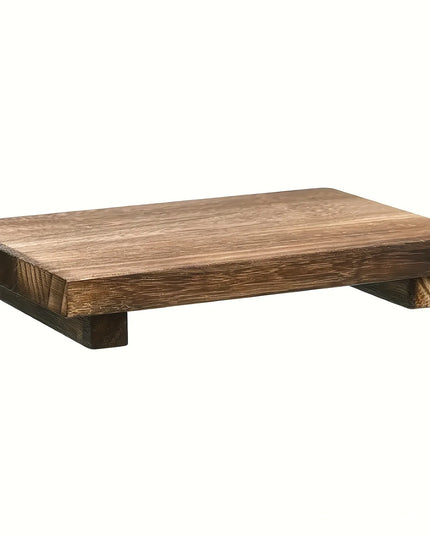 1/2pc Retro Wooden Bathroom Tray Vanity Hands Soap Scented Candle Storage Holder Kitchen Seasoning Tray For Bath Home Decoration