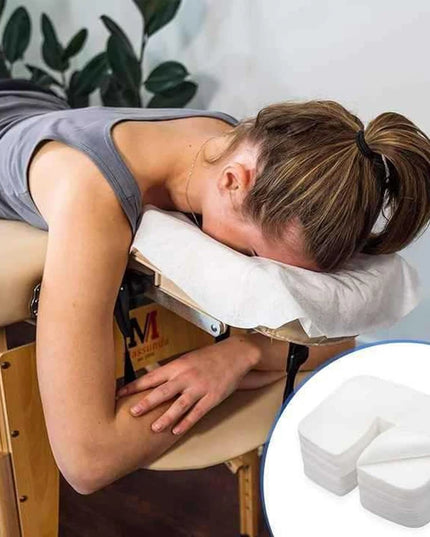 100/200Pcs SPA Face Massage Pad Beauty Salon Massage Headrest Pad Disposable Cotton Pillow Towel Cover Face Skin Care Tool