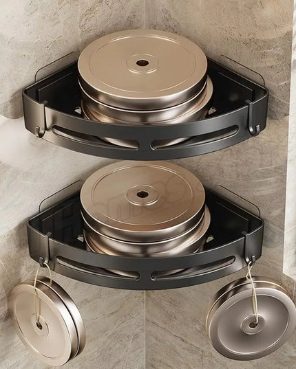 No Drill Wall Corner Bathroom Shelf Corner Shelf Storage Organizer Shower Shelf Shampoo Makeup Bathroom Accessories Towels Rack